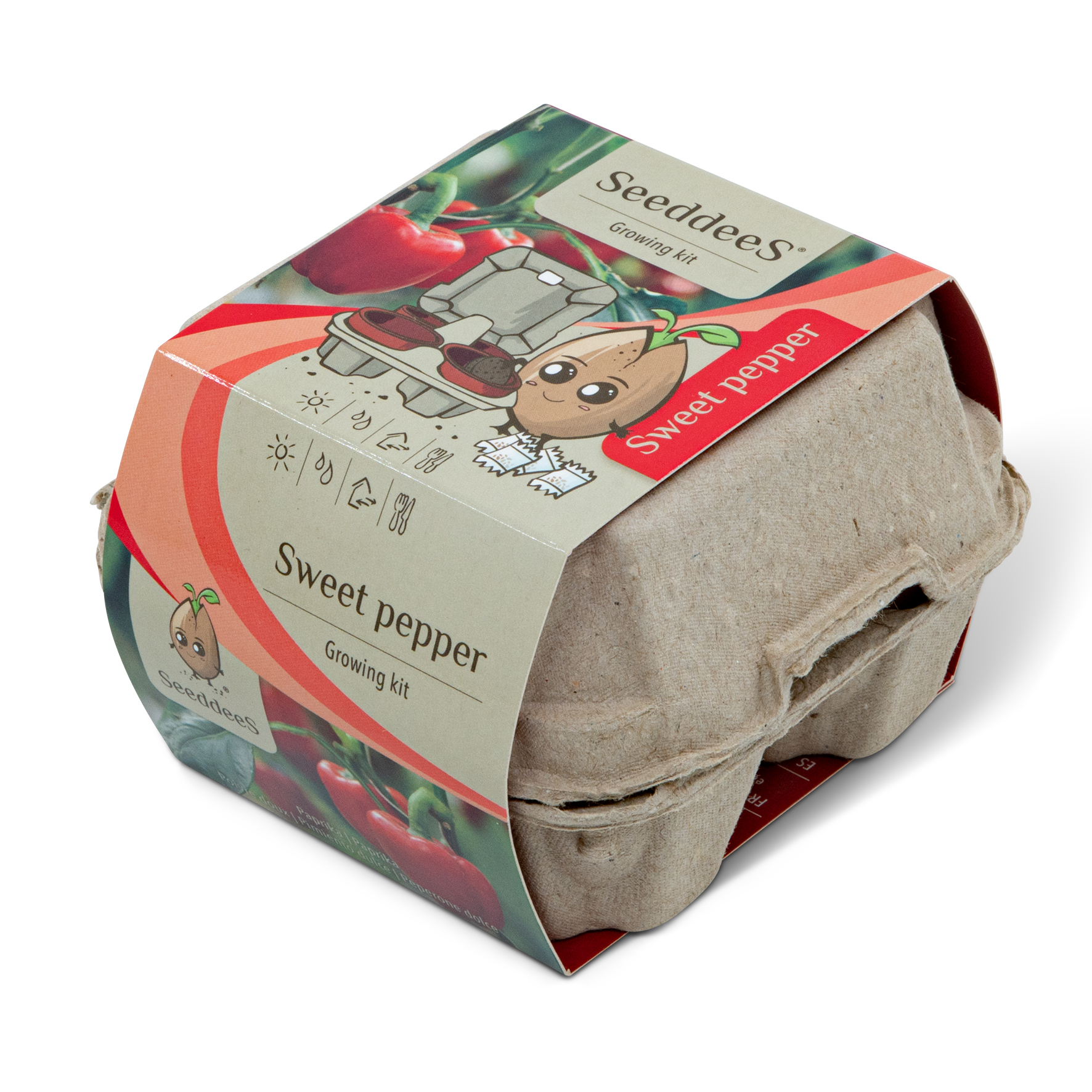 SeeddeeS® Paprika Kweekset  - Eierdoosje